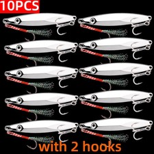 Metal Cast Jigging Lures Set 10g-60g Spinner Spoon Fishing Lures Sinking Far Cas