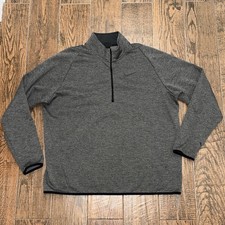 Mens Nike Therma 1/4 Quarter Zip Charcoal Grey Dri-Fit Pullover Shirt Size. XL