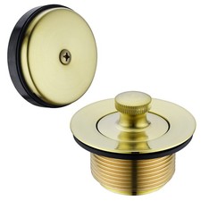 BESTILL Bathtub Drain Kit and Overflow Faceplate, Brushed Gold 
