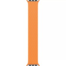 APPLE WATCH BRAIDED SOLO LOOP 45MM - SIZE 10 - BRIGHT ORANGE