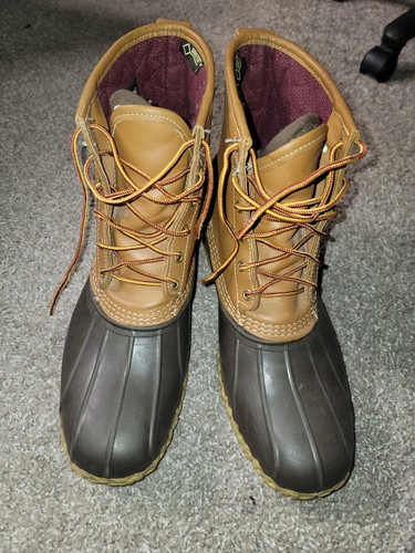 L.L. Bean Duck Boot GORE-TEX Thinsulate Leather Men's 12 D Brown/Black