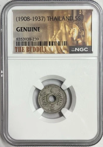 (1908-1937) Thailand 5S NGC Genuine The Buddha
