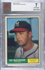 1961 Topps Eddie Mathews Ed Mathews #120 BVG 7 HOF 1b4