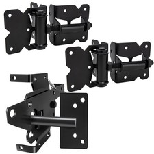 Self Locking Gate Latch and Gate Hinges Set Heavy Duty Hardware Hinges