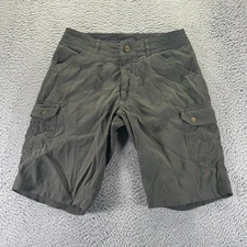 Kühl Born In The Mountain Short Men 32 Green Nylon Cargo Utility Workwear Hiking