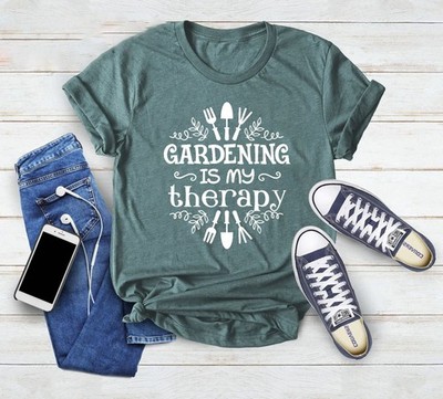 Gardening Is My Therapy Shirt  Gardener Shirt  Plant Lover Shirt  Gardener Gift