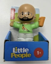 Fisher-Price Little People Bald Beared Male Figure With Glasses & Yeti RARE HTF!