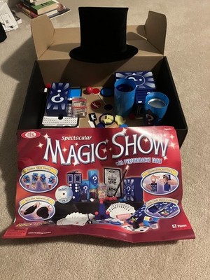 Ideal Spectacular Magic Show With Performance Table 100 Tricks Set Lightly Used
