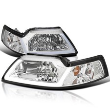 Fits 1999-2004 Ford Mustang Led Tube Strip Headlights Head Lamps Leftright