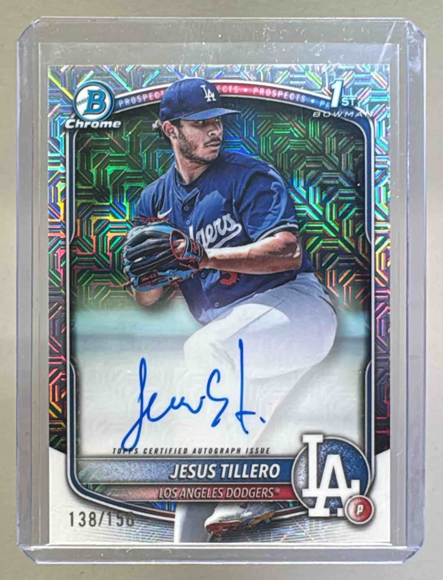 Jesus Tillero 2025 Bowman #CPA-JT HTA Choice Refractor Chrome Auto 1st RC /150