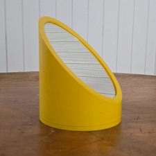 1970s mod mcm yellow  Lipstick  dual desktop vanity mirror space age plastic