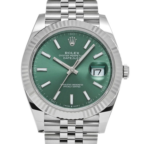 Rolex Datejust 41 126334 41mm Stainless Steel Green Wristwatch...
