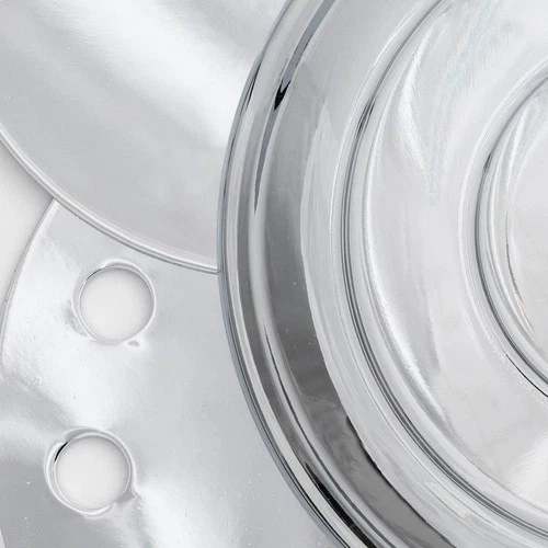 Crystorama Bowl Lead Crystal 10"W Chrome Ceiling Light - Picture 7 of 7