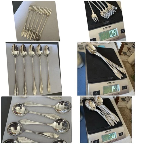 Mary Chilton by Towle Sterling Silver 6 Cocktail Forks 5 Iced Tea Spoons 8 Soup