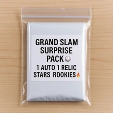Grand Slam Surprise Pack ⚾ 1 Auto 1 Relic Stars Rookies 🔥 Chance at Graded!