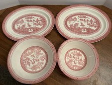 4 Piece Serving Set Woods Ware CANTON Pink by...