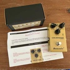 Demonfx Golden Rat Distortion  w/Toggle Option New Includes Box and Manual