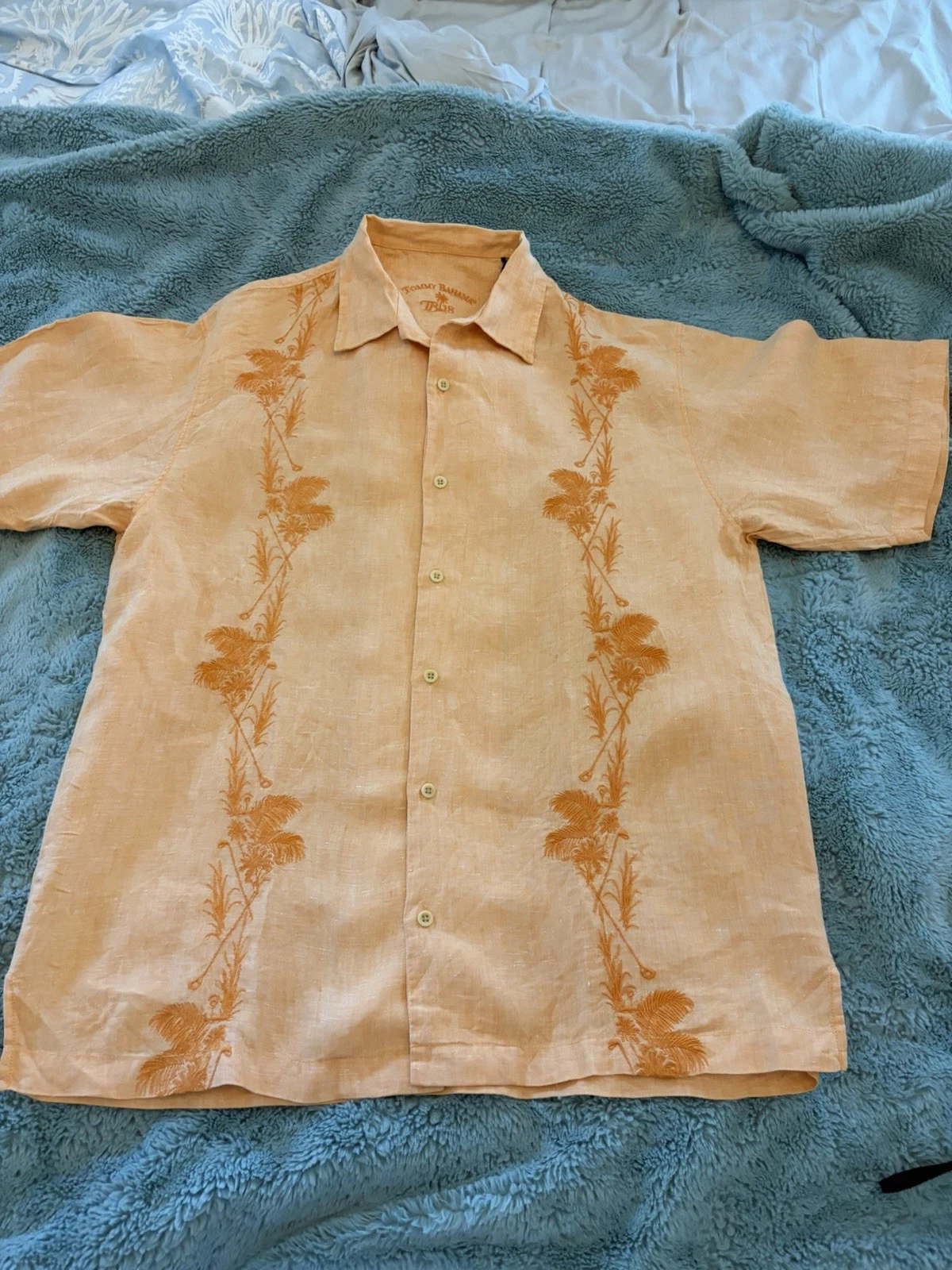Tommy Bahama Floral Camp Shirt Mens Medium Tropical Aloha Button Up