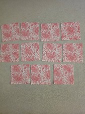 3 X 3 fabric quilt squares 11 pink flowers 279616M