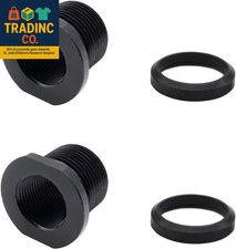 Thread Protector, 1/2 X 28 Convert to 5/8X24 with Crush Washer Steel 2 Pack 