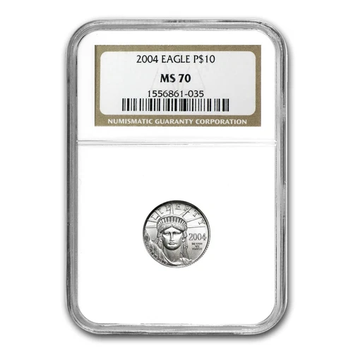 2004 1/10 oz American Platinum Eagle MS-70 NGC
