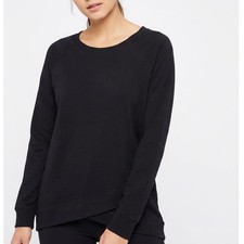 Threads 4 Thoughts Sweatshirt Womens Medium Black Stretch Long Sleeve Crew Neck