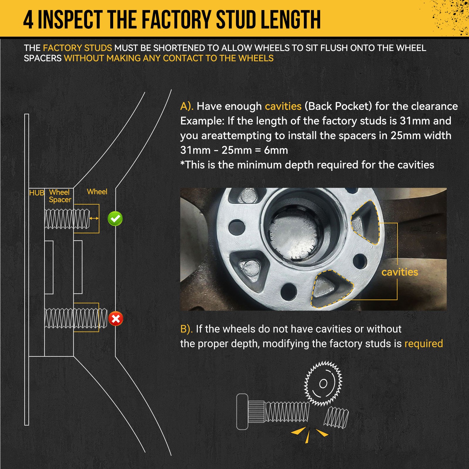 2pcs 1.5" Thick 5x130 to 5x130 Wheel Spacer M14x1.5 Fits For Bentley Bentayga