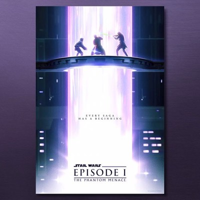Star Wars Darth Maul vs Jedi Art Print / Sideshow ACME / limitiert 150 weltweit