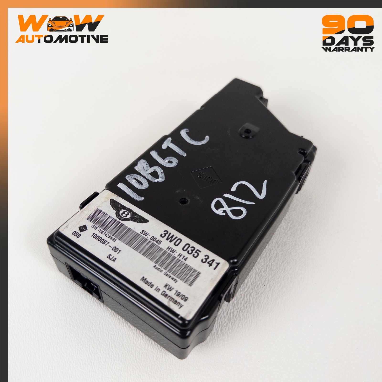 04-13 BENTLEY CONTINENTAL GTC MEDIA SOCKET INTERFACE CONTROL MODULE OEM  