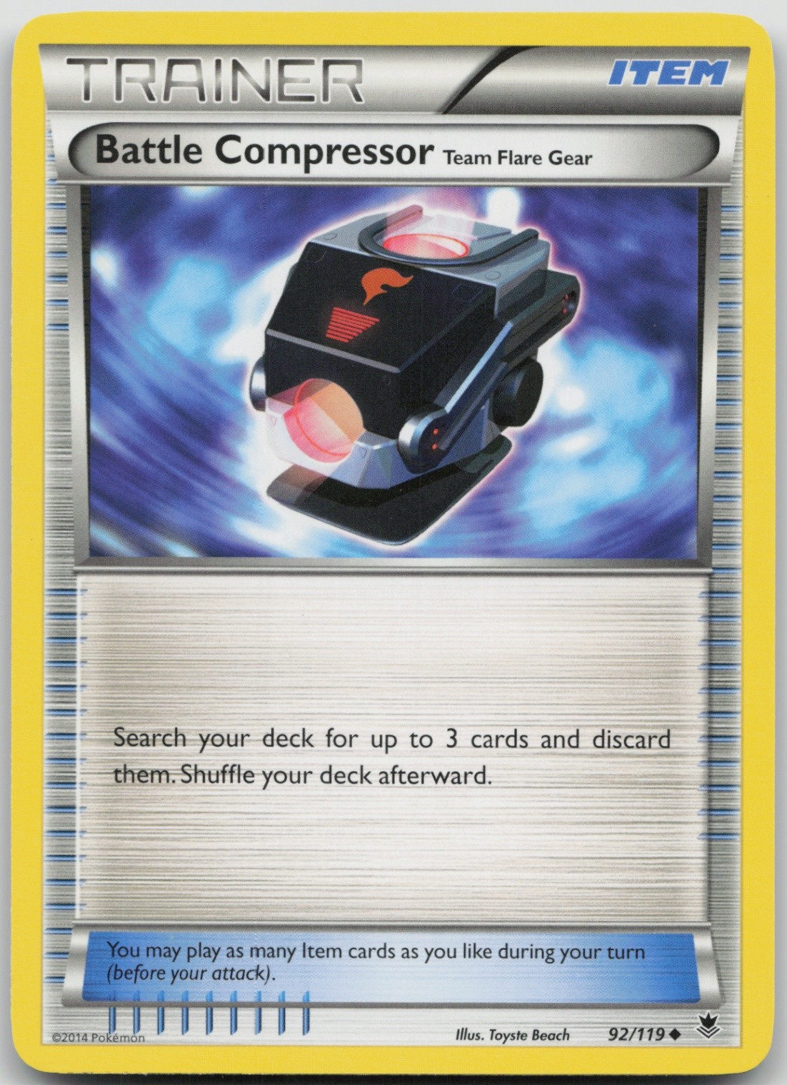 Battle Compressor 92/119 Uncommon XY - Phantom Forces LP Normal