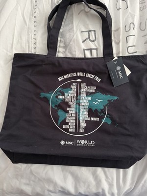 MSC Cruises 2019 World Cruise Tote Bag Zip BNWT Collectible Limited Edition