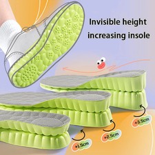 Height increase insoles Breathable Anti-Odor Insole Shock Absorbing Shoe Sole So