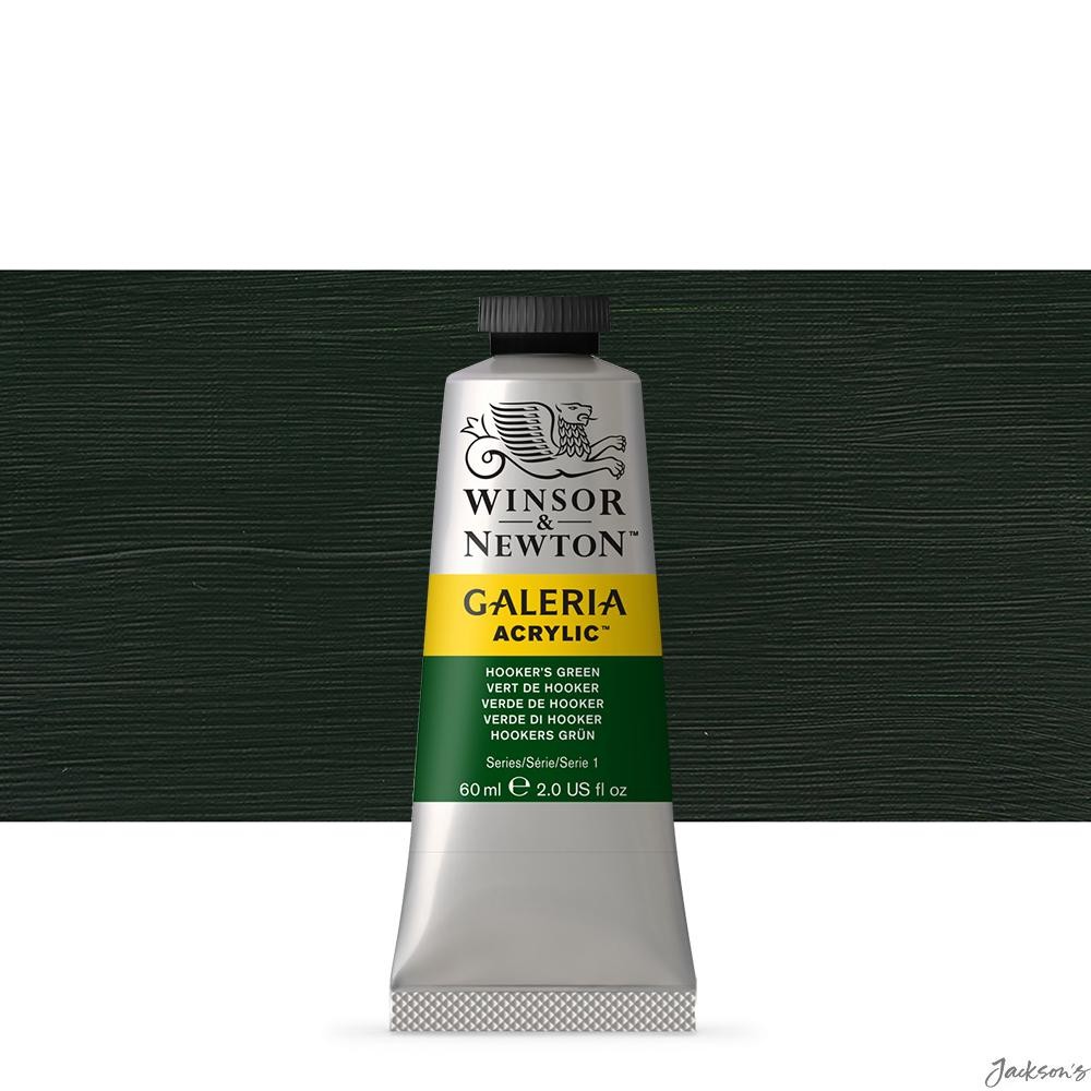 Winsor & Newton Galeria Acrylic Paint Tube 60ml Hooker's Green For Art Painting