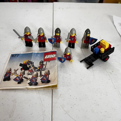 Raro set Lego 677 castello processione dei cavalieri con manuale incompleto - Foto 7 di 7