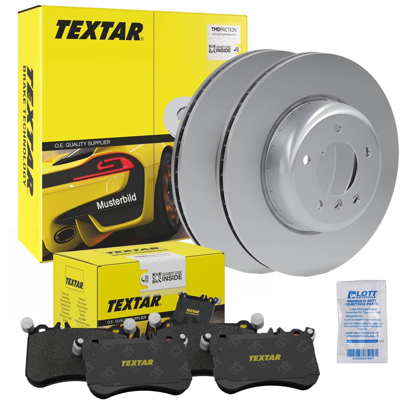Textar Bremsscheiben Ø350mm + Beläge hinten passend für Audi Q7 VW A6 C8 50 40