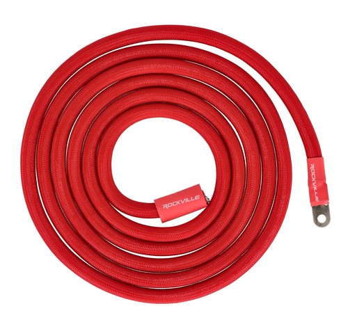 Rockville MZG12R 0 AWG 12 piedi cavo di alimentazione OFC stagnato marino/auto + telaio + terminale ad anello - Foto 1 di 4