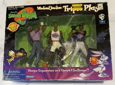 1996 Michael Jordan Space Jam Triple Play Action Figure Set Playmates In Box