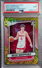 2024 Donruss Optic Reed Sheppard Gold International /10 PSA 9 Rookie Rockets