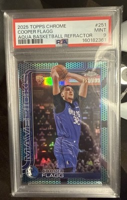 2025-26 Topps Chrome - Cooper Flagg #251 Aqua Basketball Refractor /199 (RC)