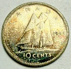 1944 CANADIAN DIME 10 CENTS *** 80% SILVER ***