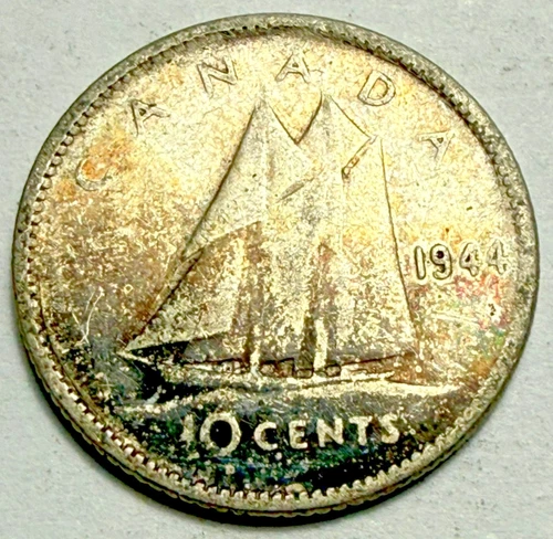 1944 CANADIAN DIME 10 CENTS *** 80% SILVER ***
