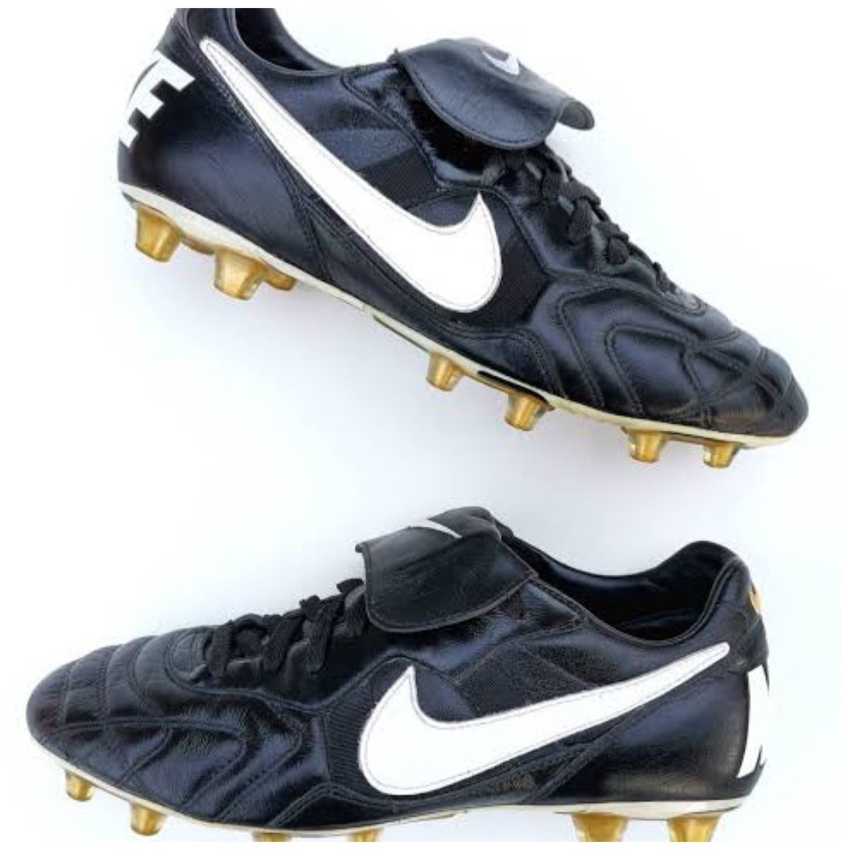Nike Tiempo Premier '94 Soccer Cleats 385396-017 Black/White/Gold