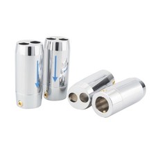 4Pcs Aluminium HiFi Speaker Pants Y Splitter for RCA Bi-Wire Cable Cord DIY new