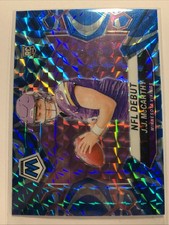 J.J. McCarthy 2024 Panini Mosaic #275 ROOKIE RC BLUE REACTIVE PRIZM SP VIKINGS