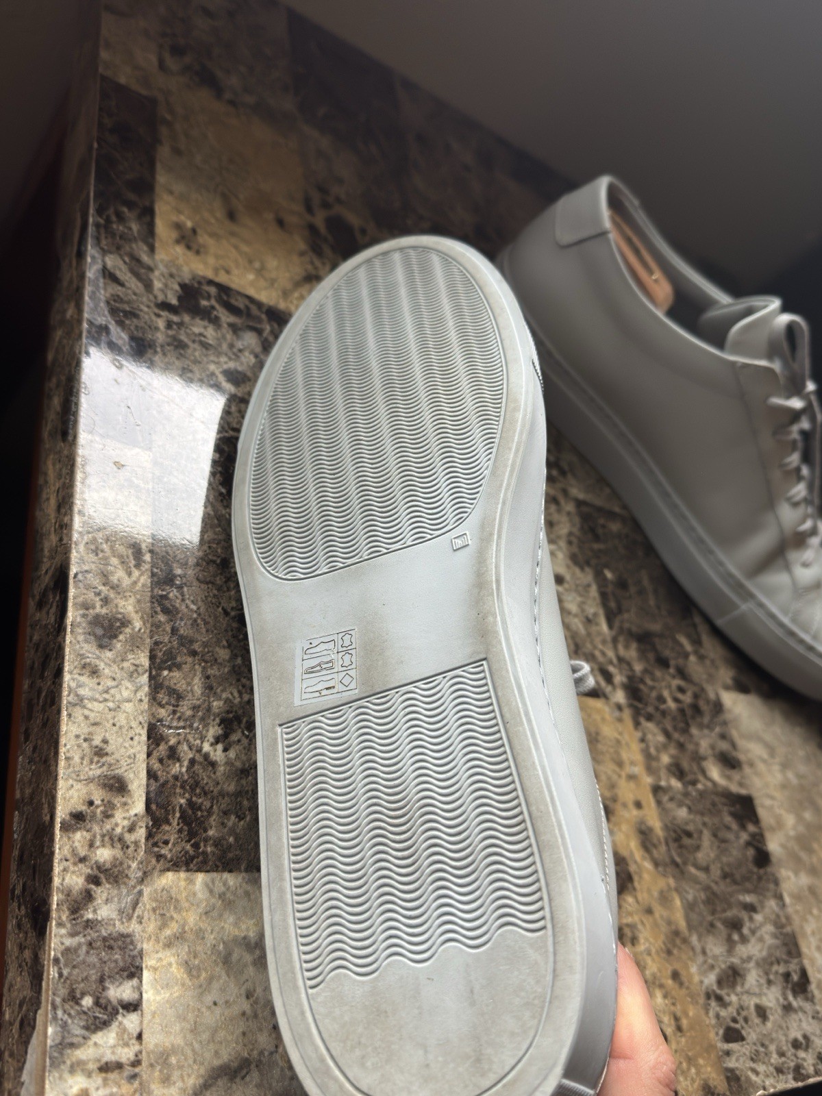 COMMON PROJECTS Achilles Gray Leather Sneakers Me… - image 4