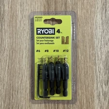 Ryobi 4-pc Countersink Set AR2008G #6 #8 #10 #12