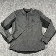 Chaqueta Pullover Nike Shield Para Hombre Gris Medio Circular Cuervo Club de Golf Media Cremallera