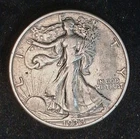 1938 Walking Liberty Half Dollar.  VF+