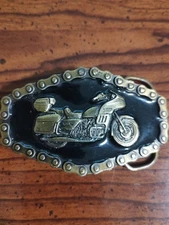 Vintage 1981 Honda Goldwing Motorcycle Belt Buckle The Great American Buckle Co.