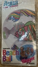 1997 Aqua Leisure SA7026 23" Large inflatable Beach Ball Fish Print NOS New Toy